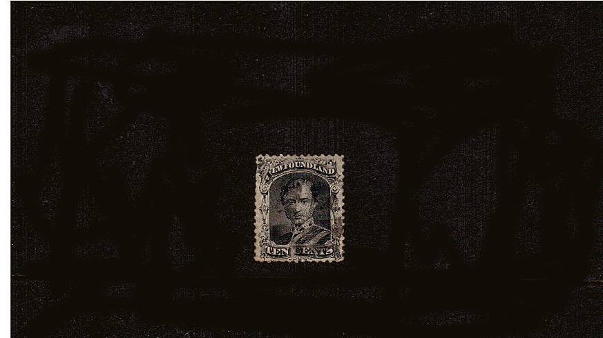 
10c Black - Medium White Paper<br/>
A fine used single with average perforations<br/>
SG Cat 48
<br/><b>QQQ</b>