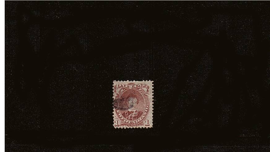 1c Brown-Purple - Type II<br/>
A lightly cancelled stamp. SG Cat 70

<br/><b>QQQ</b>