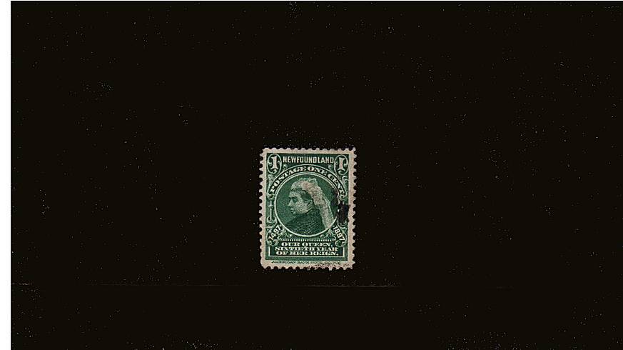 400th Anniversary of Discovery of Newfoundland and 60th Year of Victoria.<br/>1c Green very fine used. SG Cat 13

<br/><b>QQQ</b>