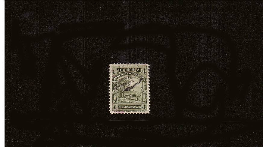 400th Anniversary of Discovery of Newfoundland and 60th Year of Victoria.<br/>4c Olive-Green fine used. SG Cat 10

<br/><b>QQQ</b>