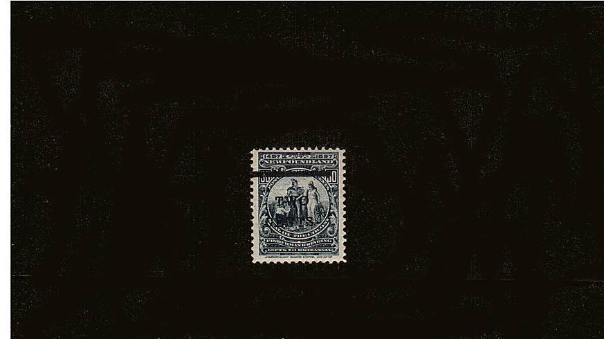 2c on 30c Slate-Blue<br/>
A fine very lightly mounted mint single.<br/><b>QQQ</b>
