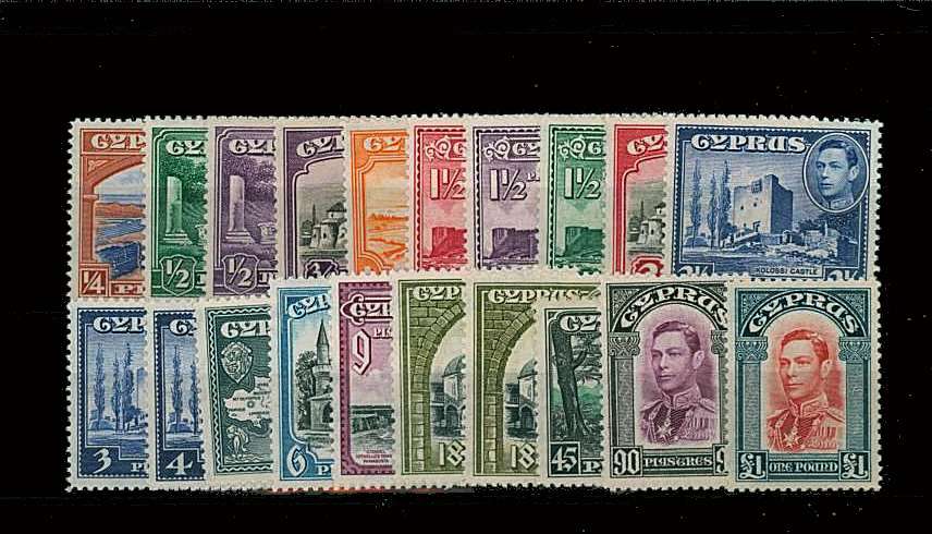 The complete set of nineteen plus the only SG listed shade on the set,<br/>the 18pi all superb unmounted mint. Difficult set to build!
<br/><b>QQJ</b>