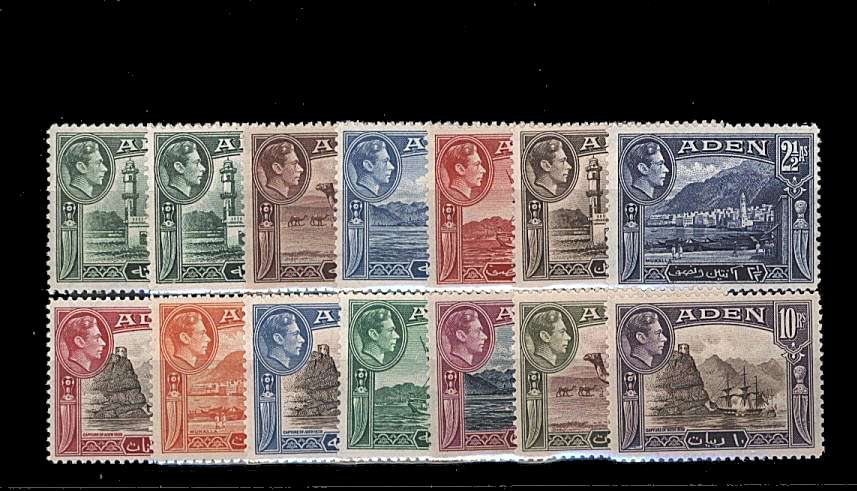 A superb unmounted mint set of thirteen plus the additional SG listed shade for the ½a.