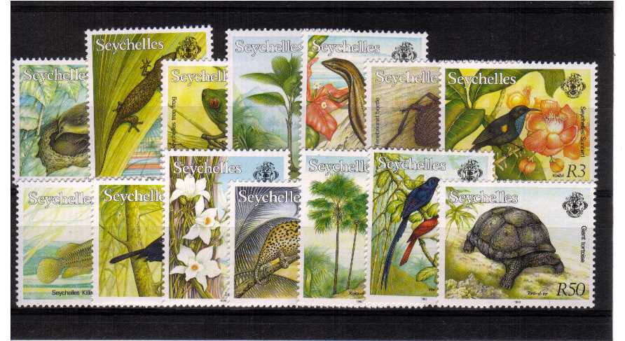 The Flora and Fauna set of fourteen superb unmounted mint.<br/><b>UEU</b>