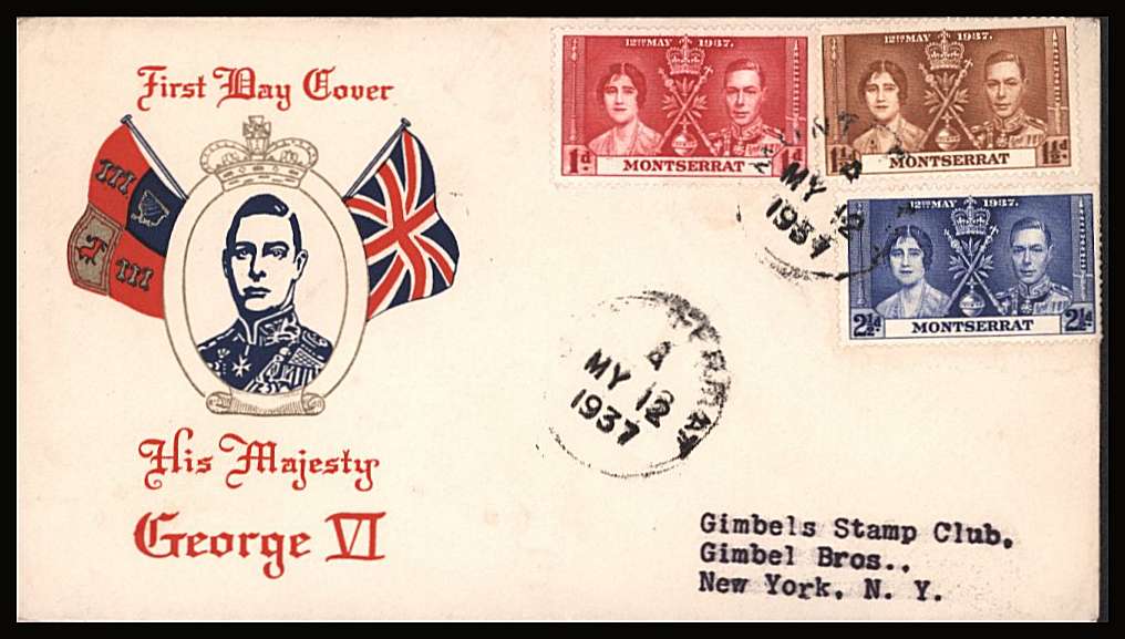 The Coronation set of three on a colour illustrated First Day Cover