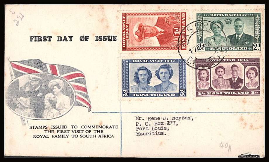 The Royal Visit set of four on a colour illustrated First Day Cover