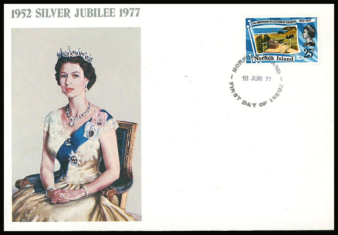 The Silver Jubilee single on a small neat colour First Day Cover.