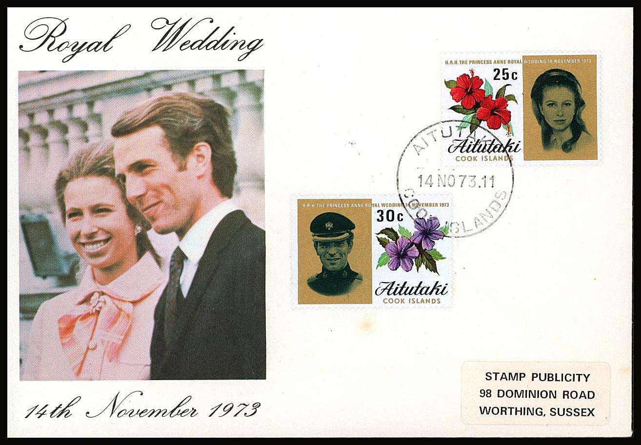 Royal Wedding set of two on a small neat colour First Day Cover.