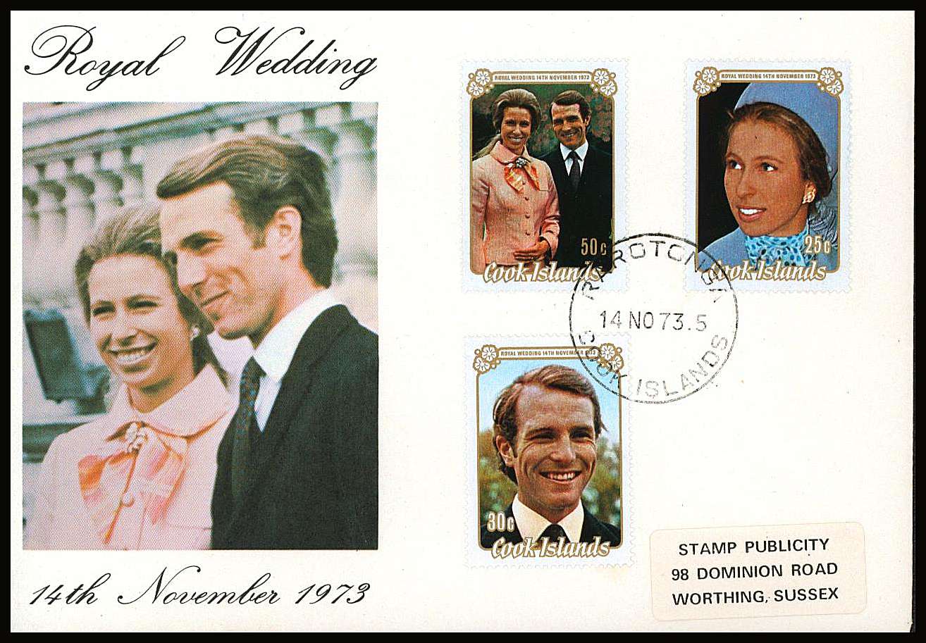 Royal Wedding set of three on a small neat colour First Day Cover.