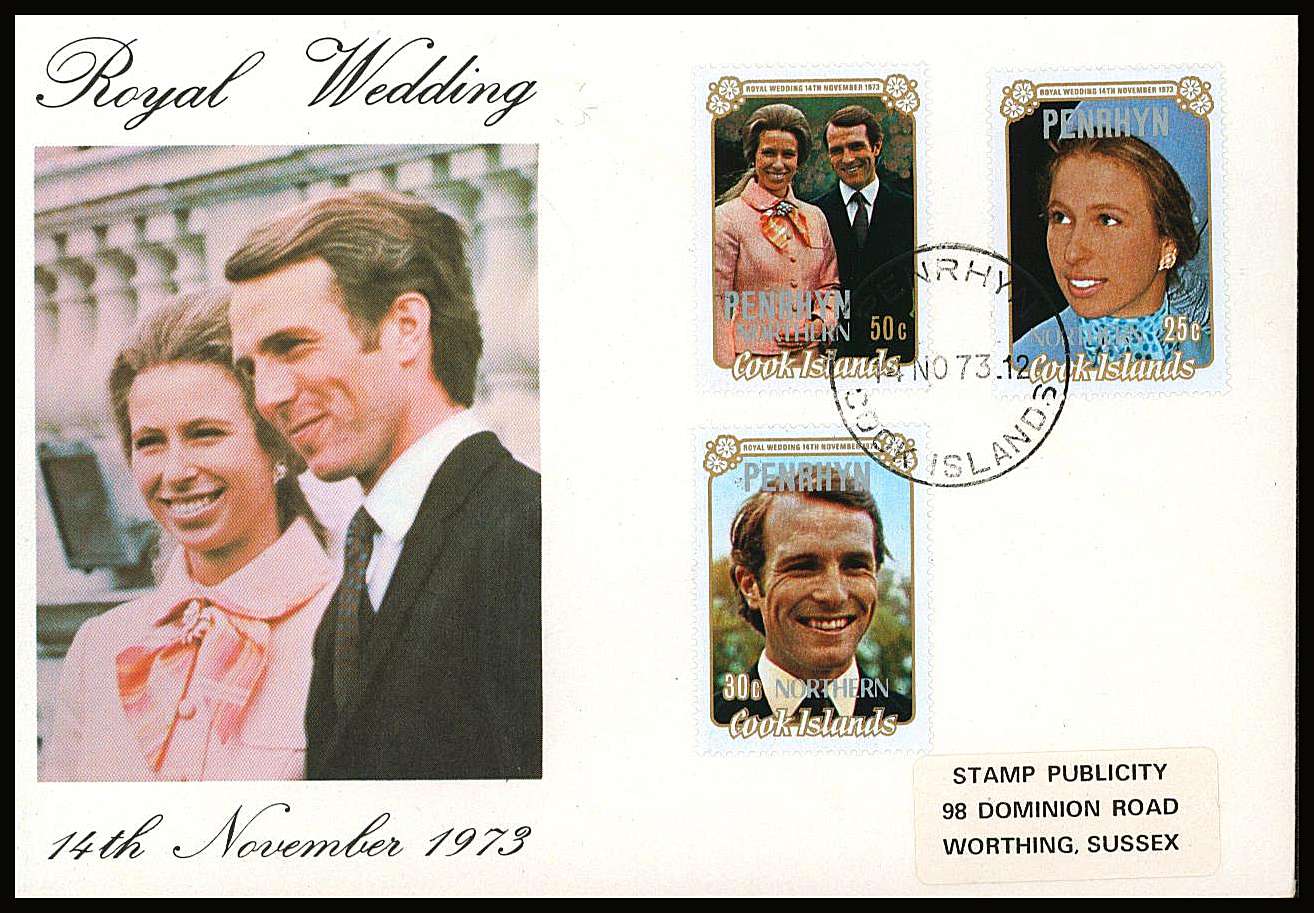 Royal Wedding set of two on a small neat colour First Day Cover.