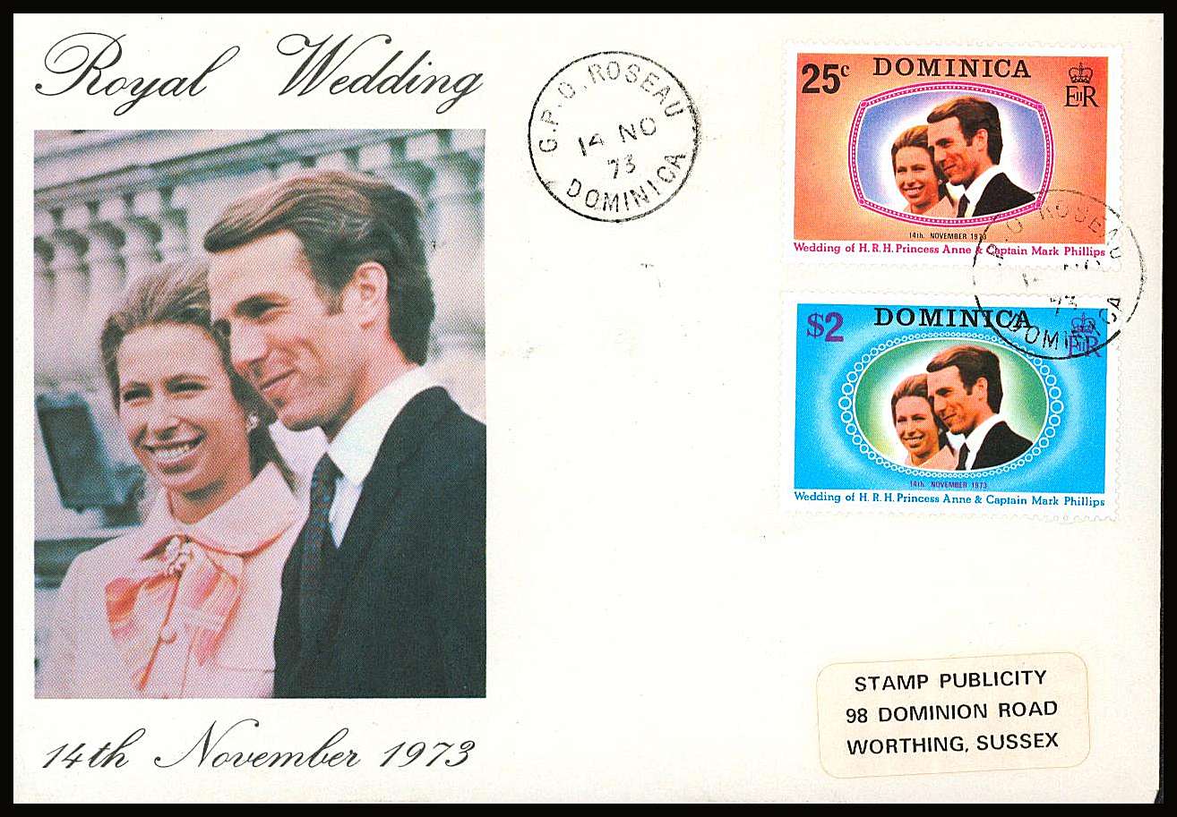 Royal Wedding set of two on a small neat colour First Day Cover.