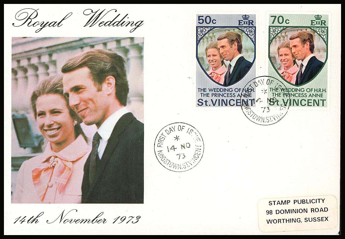 Royal Wedding set of two on a small neat colour First Day Cover.