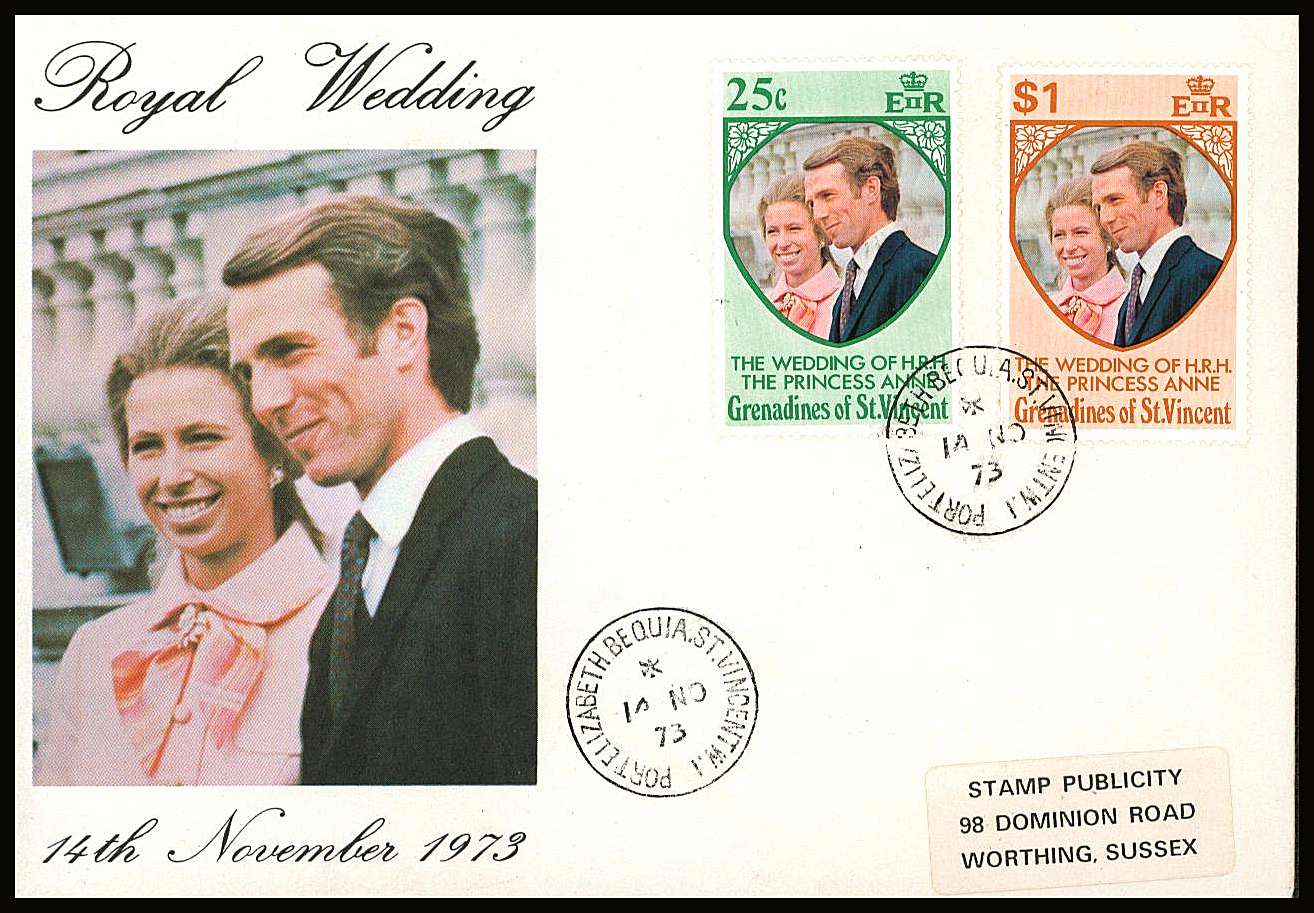 Royal Wedding set of two on a small neat colour First Day Cover.