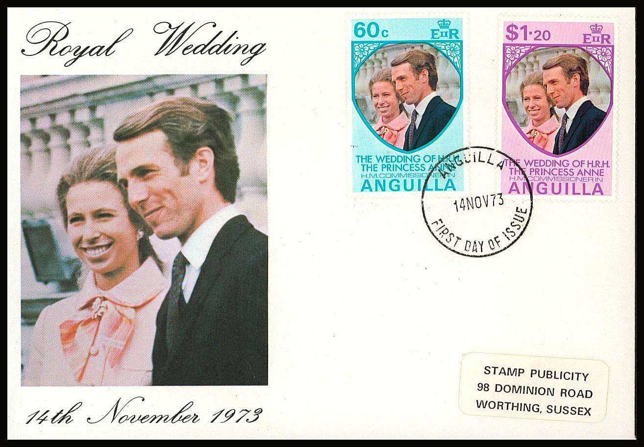 Royal Wedding set of two on a small neat colour First Day Cover.