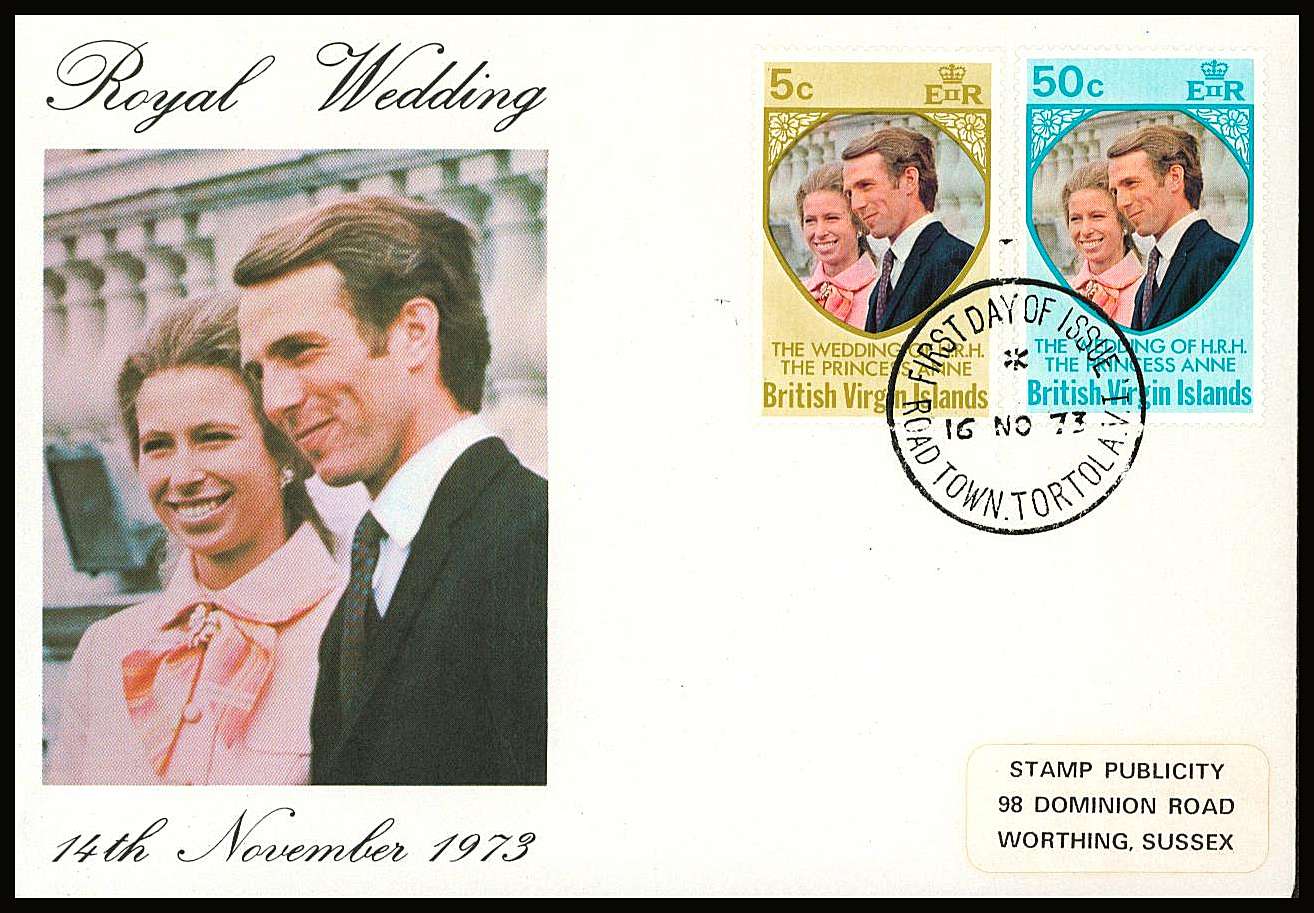 Royal Wedding set of two on a small neat colour First Day Cover.