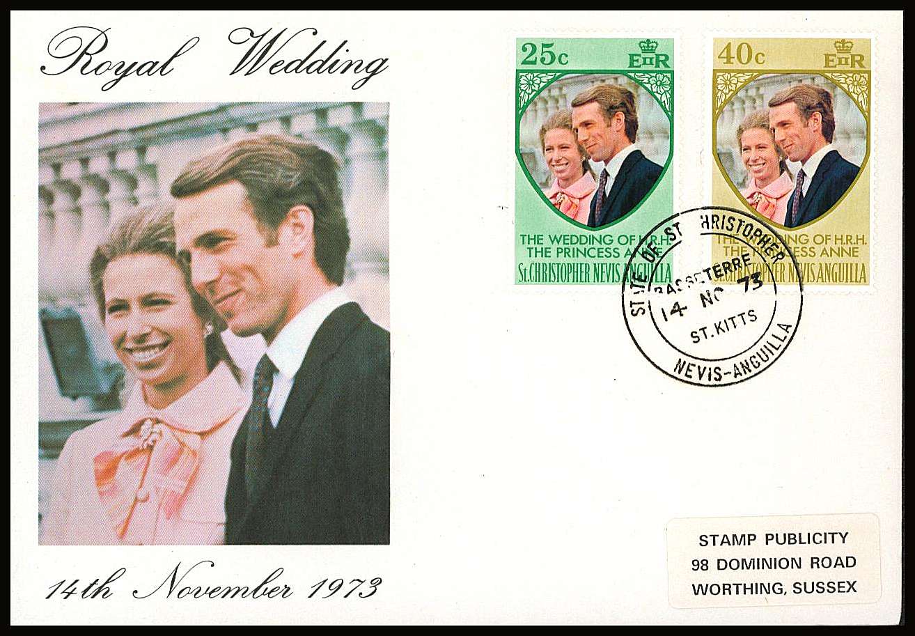 Royal Wedding set of two on a small neat colour First Day Cover.