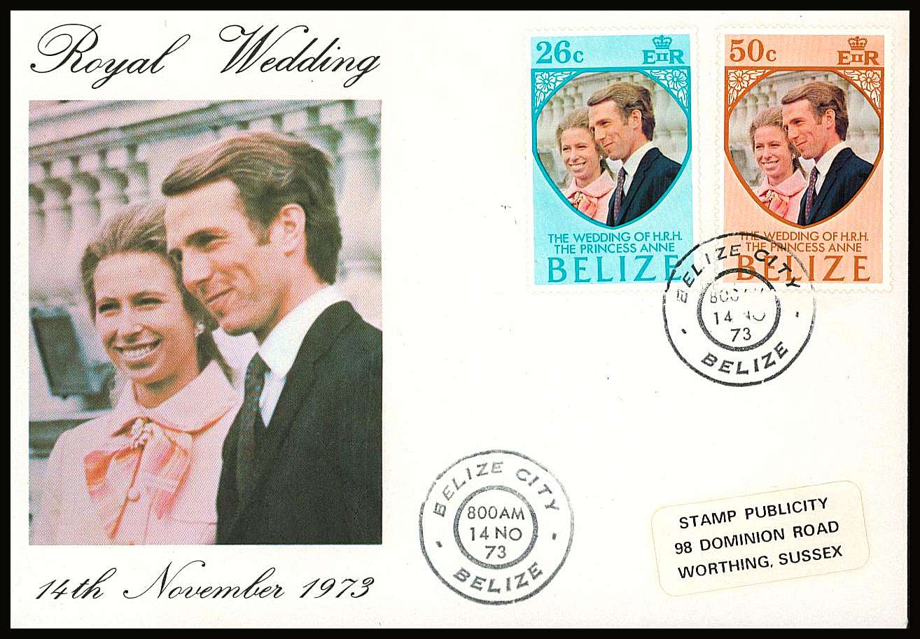 Royal Wedding set of two on a small neat colour First Day Cover.