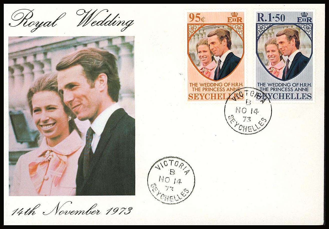 Royal Wedding set of two on a small neat colour First Day Cover.