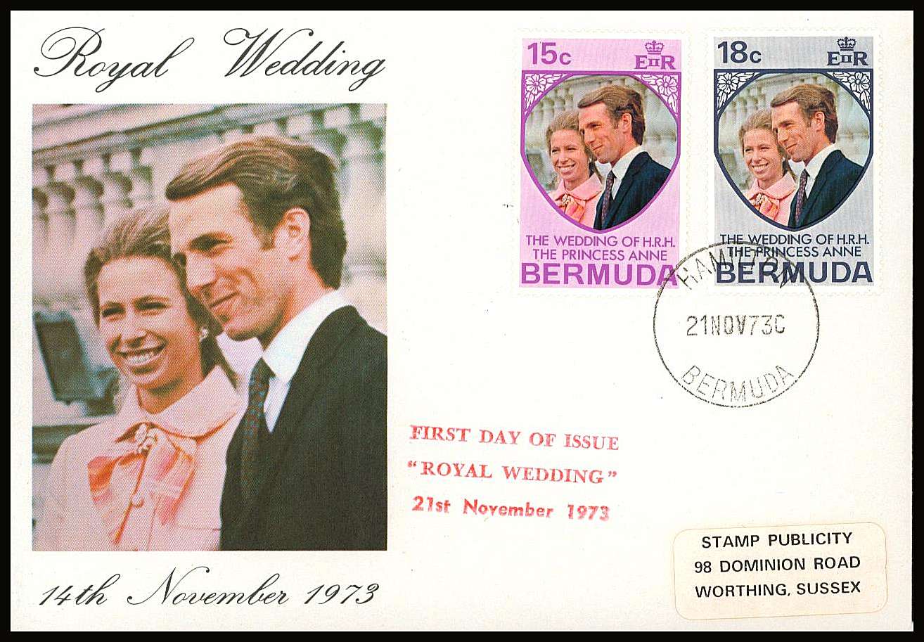 Royal Wedding set of two on a small neat colour First Day Cover.