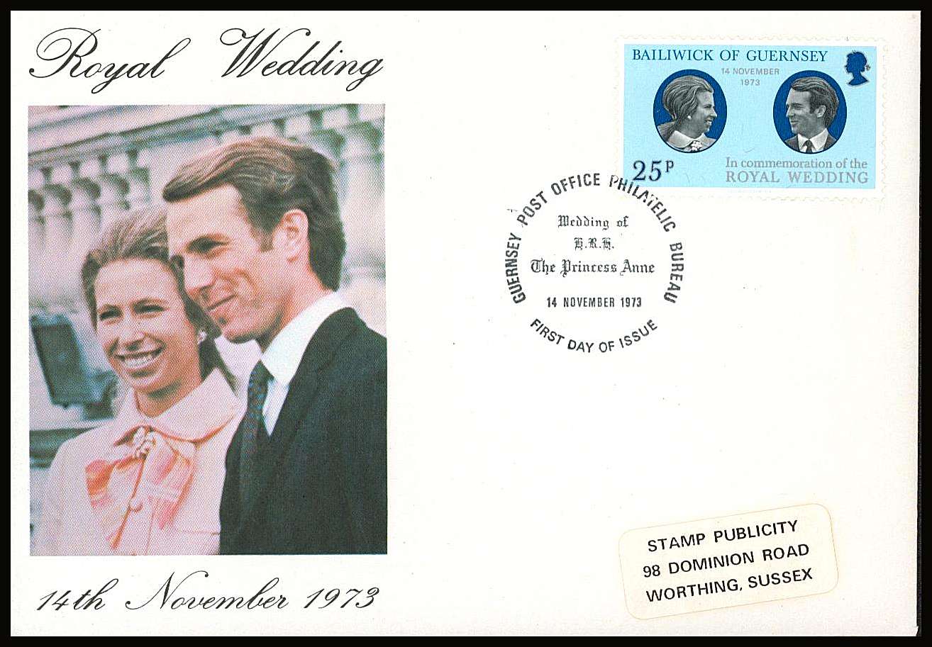 Royal Wedding single on a small neat colour First Day Cover.