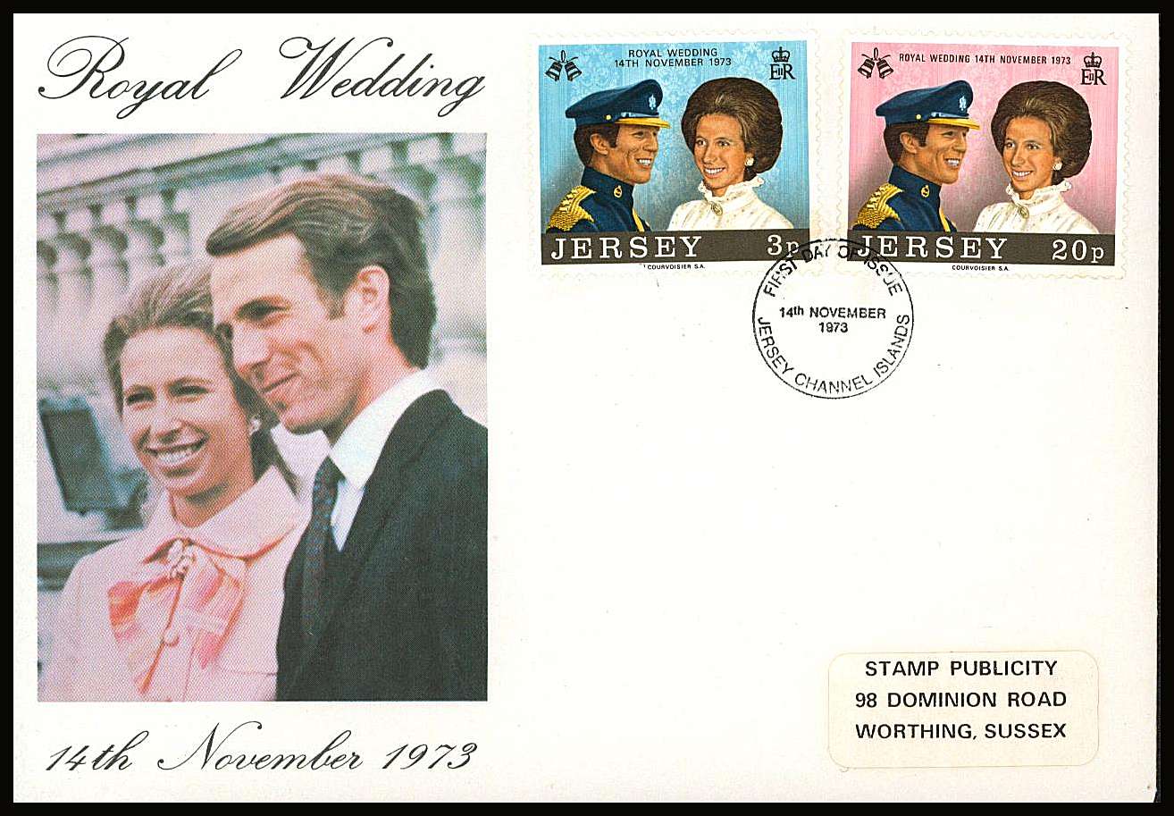 Royal Wedding set of two on a small neat colour First Day Cover.