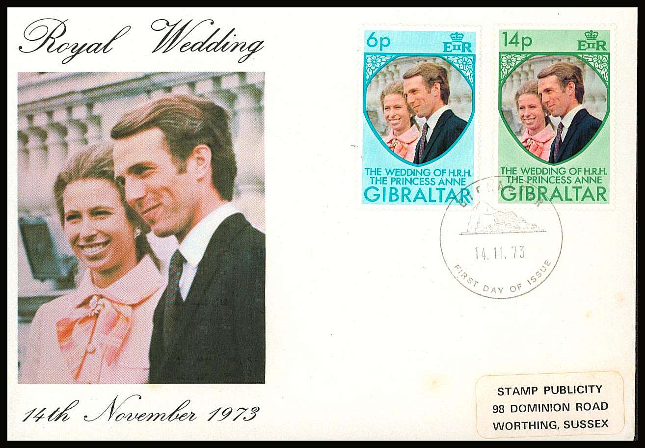 Royal Wedding set of two on a small neat colour First Day Cover.