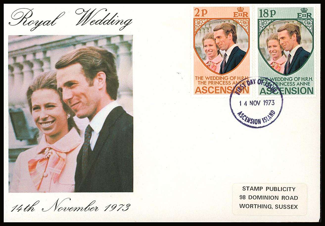 Royal Wedding set of two on a small neat colour First Day Cover.