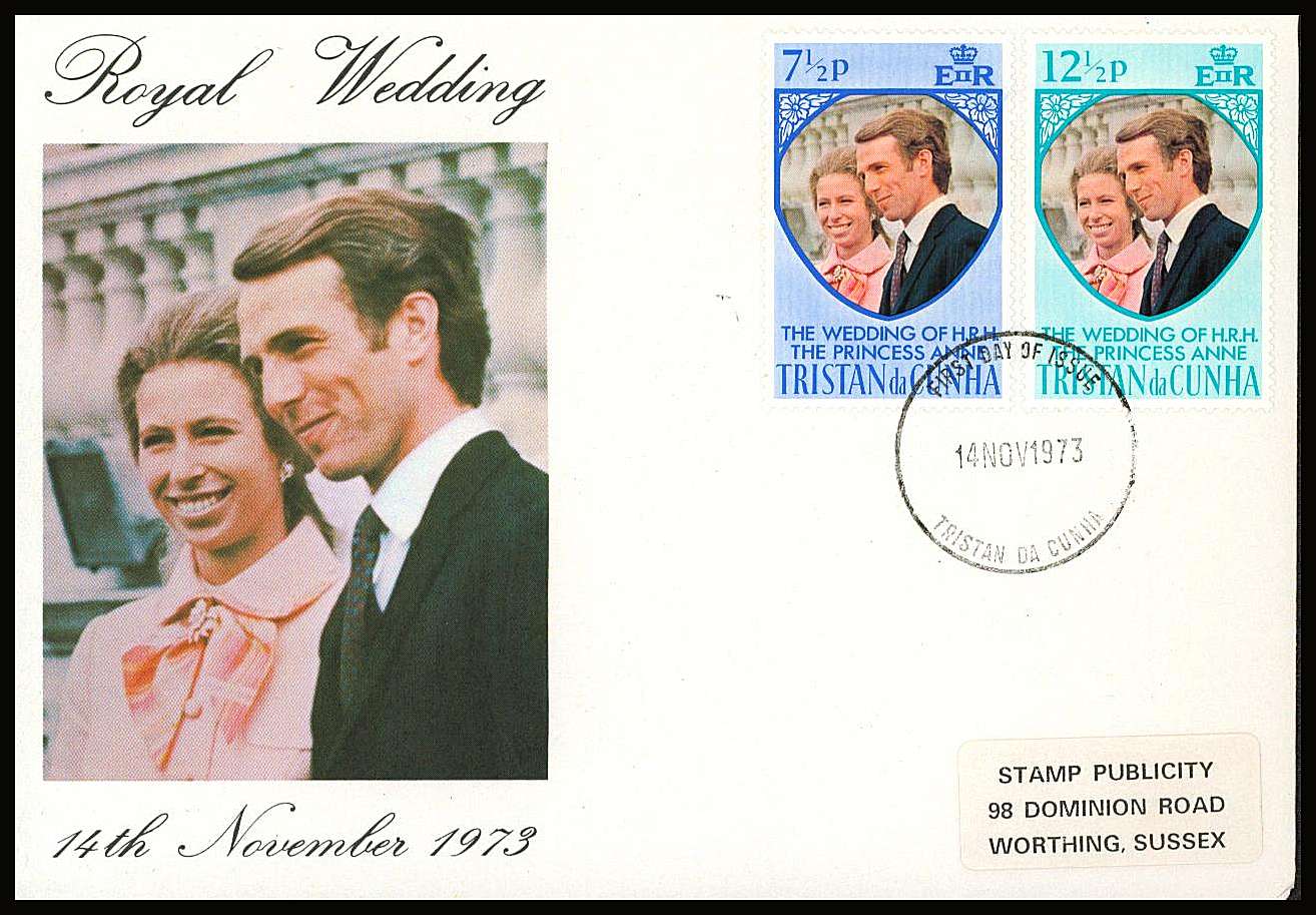 Royal Wedding set of two on a small neat colour First Day Cover.