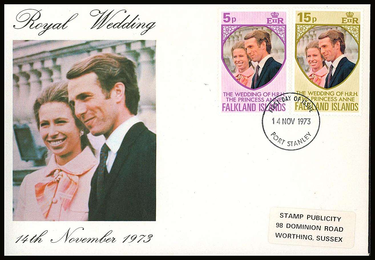 Royal Wedding set of two on a small neat colour First Day Cover.