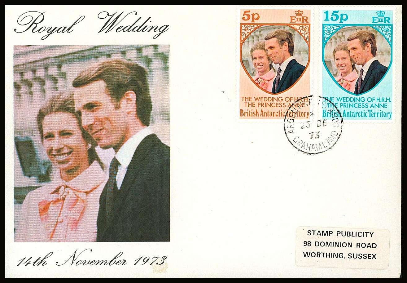 Royal Wedding set of two on a small neat colour First Day Cover.