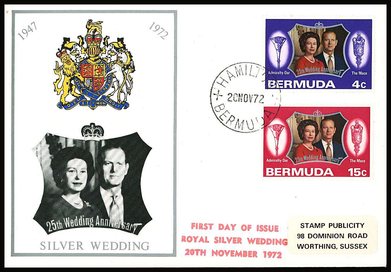 Royal Silver Wedding set of two on a small neat colour First Day Cover.