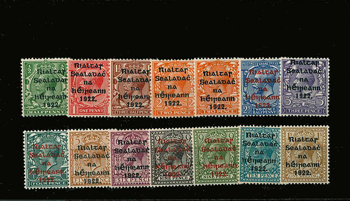 The overprinted set of fourteen superb unmounted mint.
<br/><b>QQL</b>
