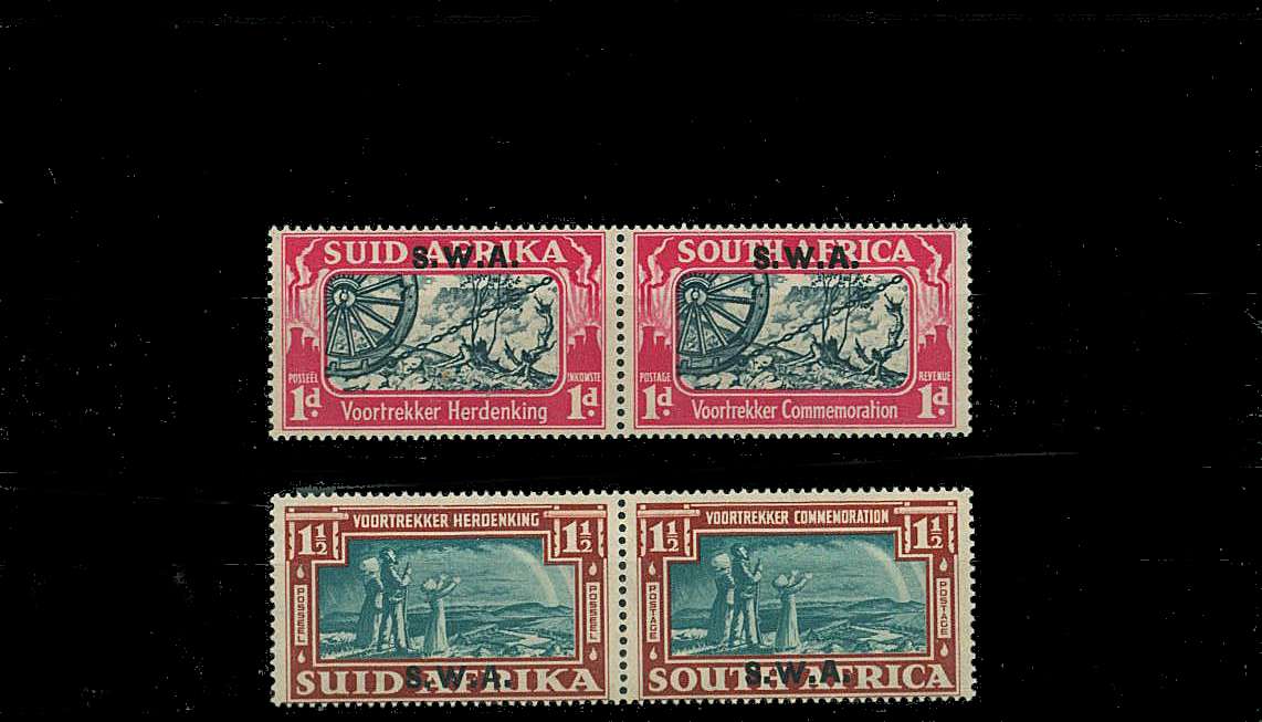 Voortrekker Commemoration set of two pairs fine very lightly mounted mint.
<br/><b>QQL</b>