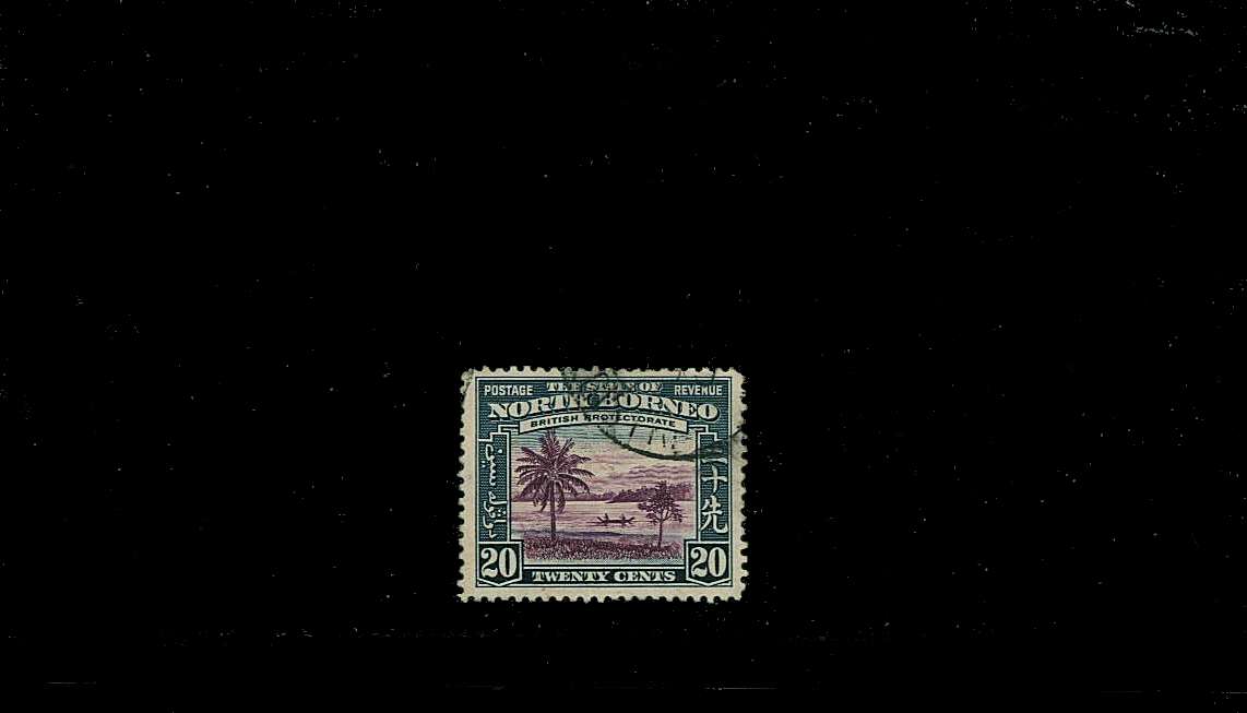 20c Violet and Slate-Blue
<br/>A superb fine used single.
<br/><b>QQL</b>