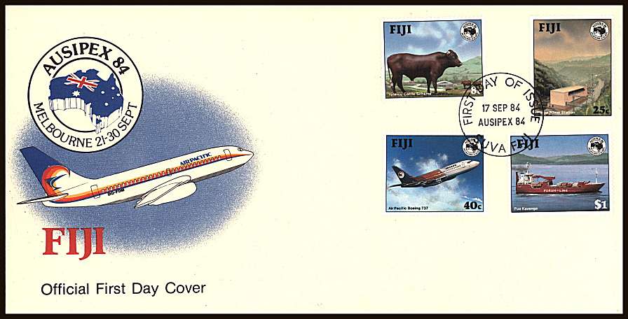 ''AUSIPEX'' International Stamp Exhibition
<br/>on an unaddressed illustrated First Day Cover