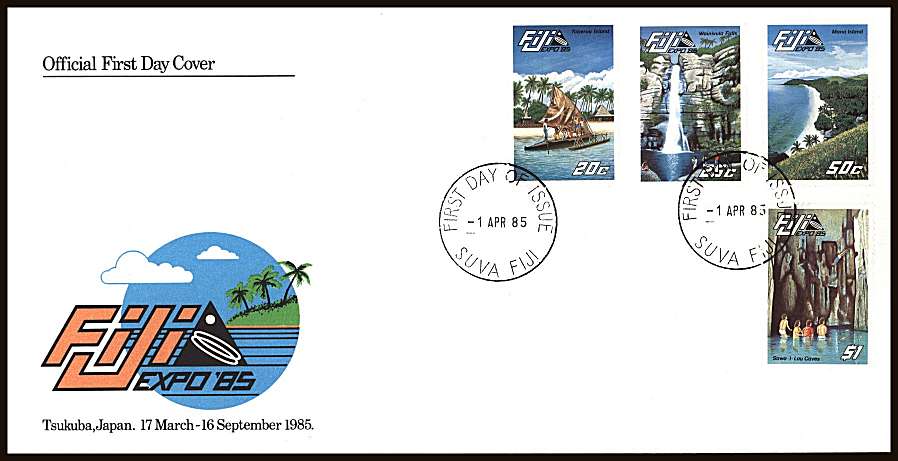 ''EXPO '85'' World Fair - Japan <br/>on an unaddressed illustrated First Day Cover
