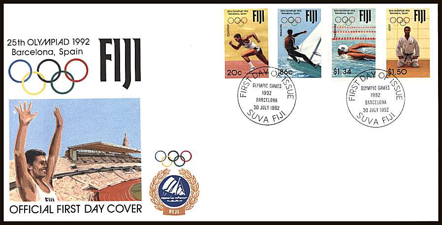 Olympic Games - Barcelona <br/>on an unaddressed illustrated First Day Cover