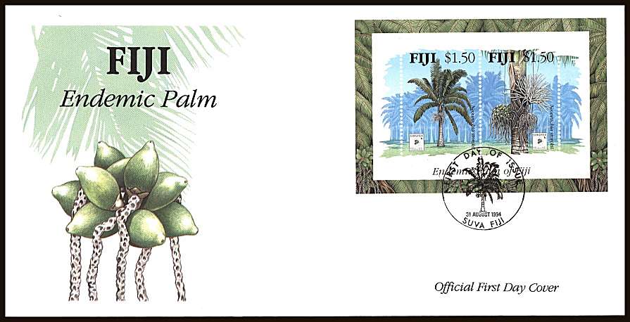 ''Singpex '94'' International Stamp Exhibition - Endemic Palms <br/>on an unaddressed illustrated First Day Cover