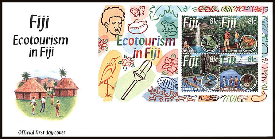 Eco-Tourism in Fiji<br/>on an unaddressed illustrated First Day Cover