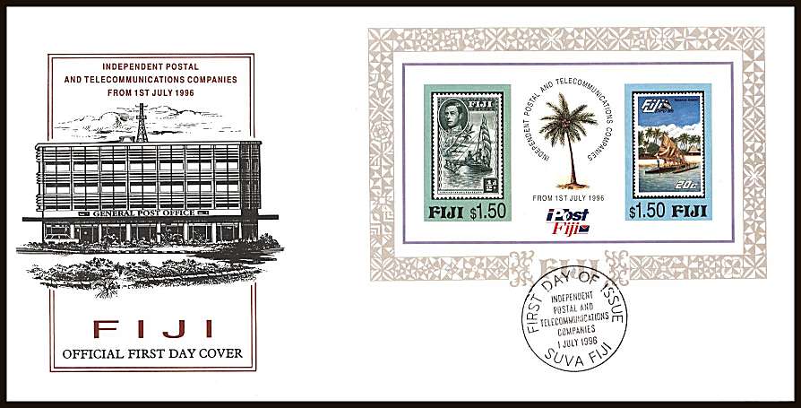 Postal and Telecommunications Companies<br/>on an unaddressed illustrated First Day Cover