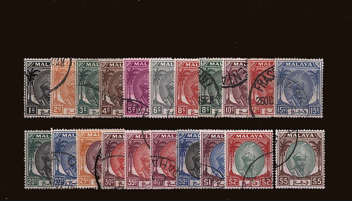 A superb fine used set of twentyone with each stamp having a selected cancel.
<br/><b>QQR</b>