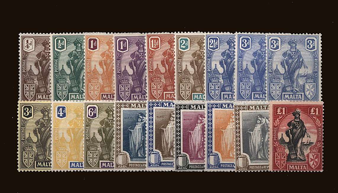 A superb unmounted mint of seventeen with a bonus of having the SG listed 3d shade.<br/>
A rare set to find all unmounted mint!!!
<br/><b>QQR</b>