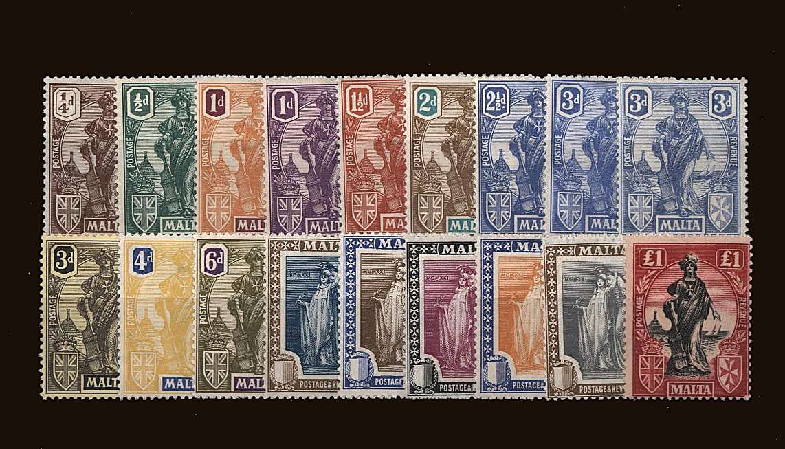 A superb unmounted mint of seventeen with a bonus of having the SG listed 3d shade.<br/>
A rare set to find all unmounted mint!!!
<br/><b>QQR</b>