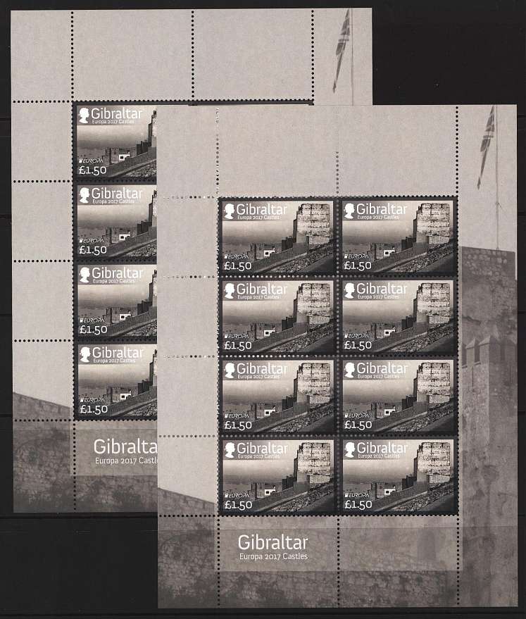 EUROPA - Castles set of two in sheetlets of eight superb unmounted mint.