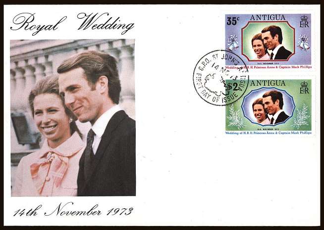 Royal Wedding set of two on a small neat colour First Day Cover.