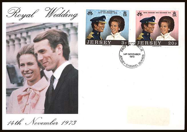 Royal Wedding set of two on an unaddressed illustrated First Day Cover.