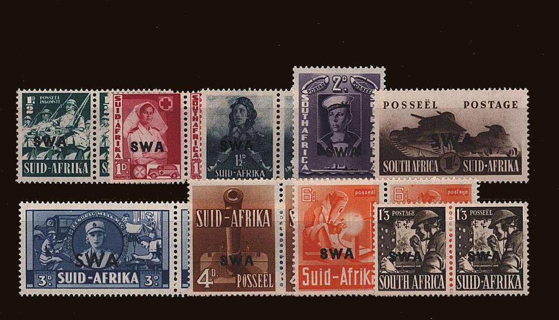 The <b>WAR EFFORT</b> set of seven and two singles all superb unmounted mint. SG Cat 55.00

<br/><b>QQS</b>