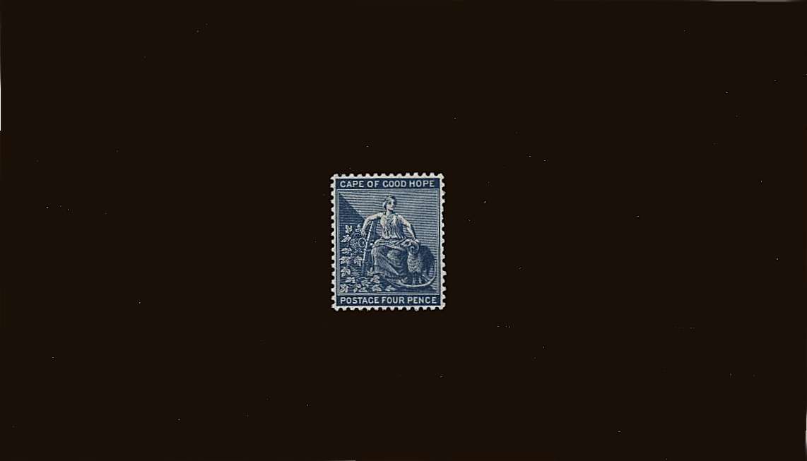 4d Deep Blue<br/>
A fine very lightly mounted mint single.<br/><b>QQS</b>