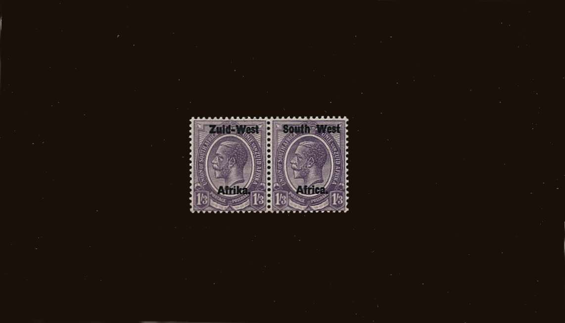 1/3d Pale Violet
<br/>Setting Type I pair<br/>
fine very lightly mounted mint.
<br/><b>QQS</b>