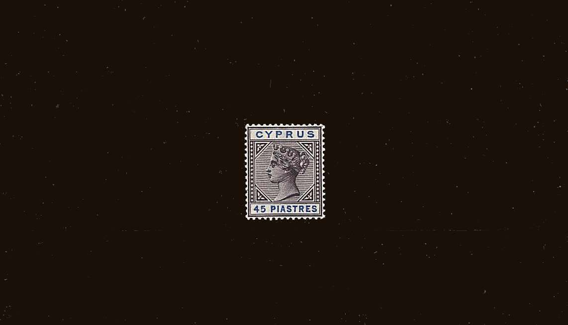 45pi Grey-Purple and Blue<br/>
A superb unmounted bright and fresh single. Scarce unmounted!
<br/><b>QQS</b>
